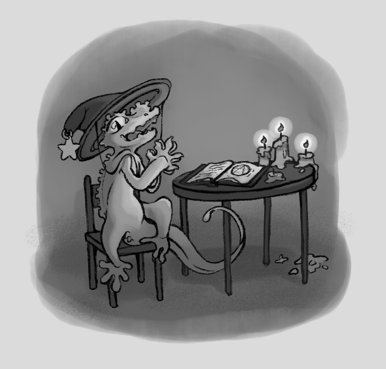 Gecko Witch Interior Art